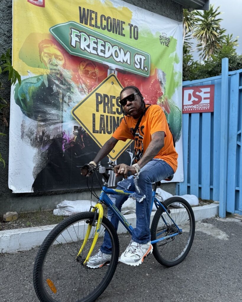 Vybz Kartel promoting in style for the Freedom Street press launch—proving once again he's the real 'Teacha' of vibes!